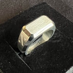 Jaxxon Silver Signet Stainless Steel Ring Size 9